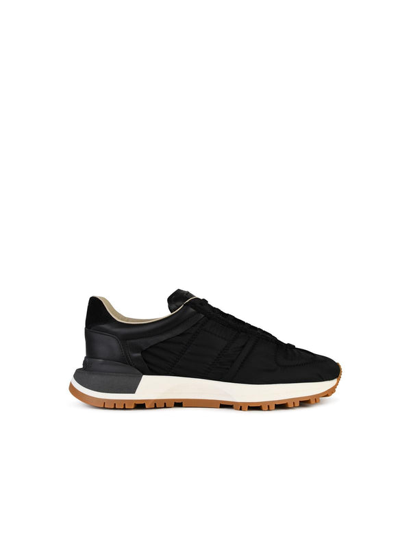 Maison Margiela '50-50' Black Leather Blend Sneakers