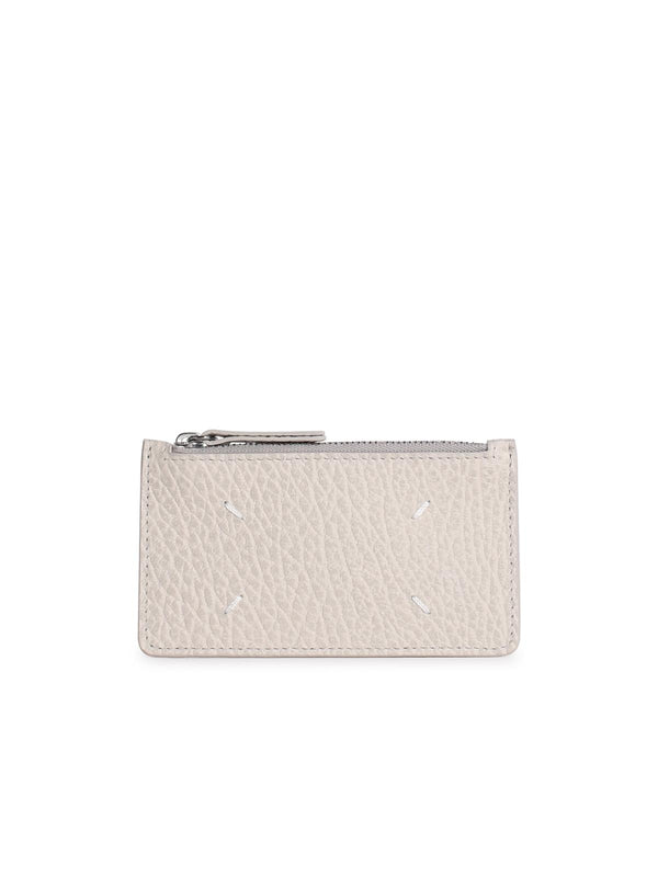 Maison Margiela Ivory Leather Cardholder