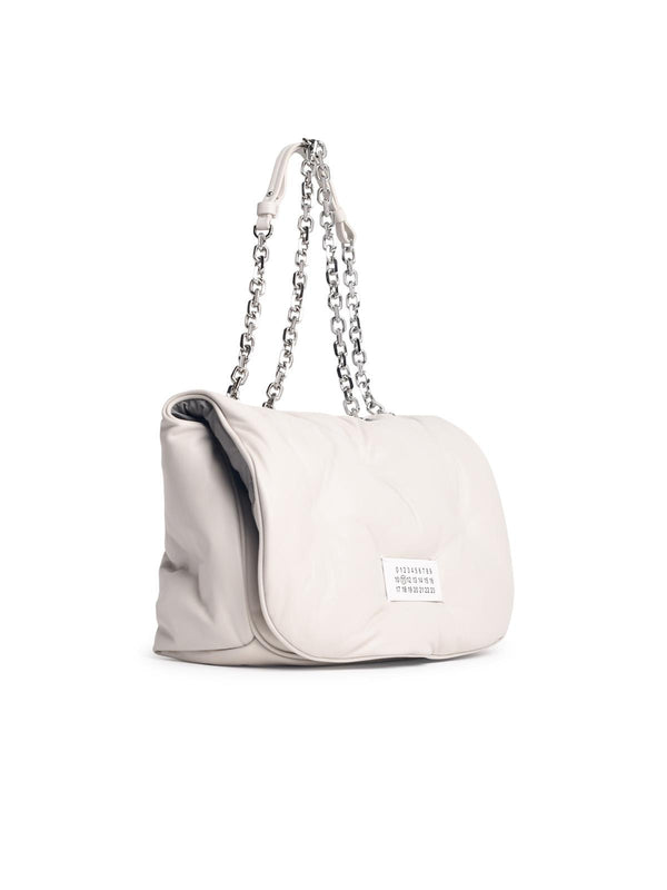 Maison Margiela 'glam Slam' Cream Leather Crossbody Bag