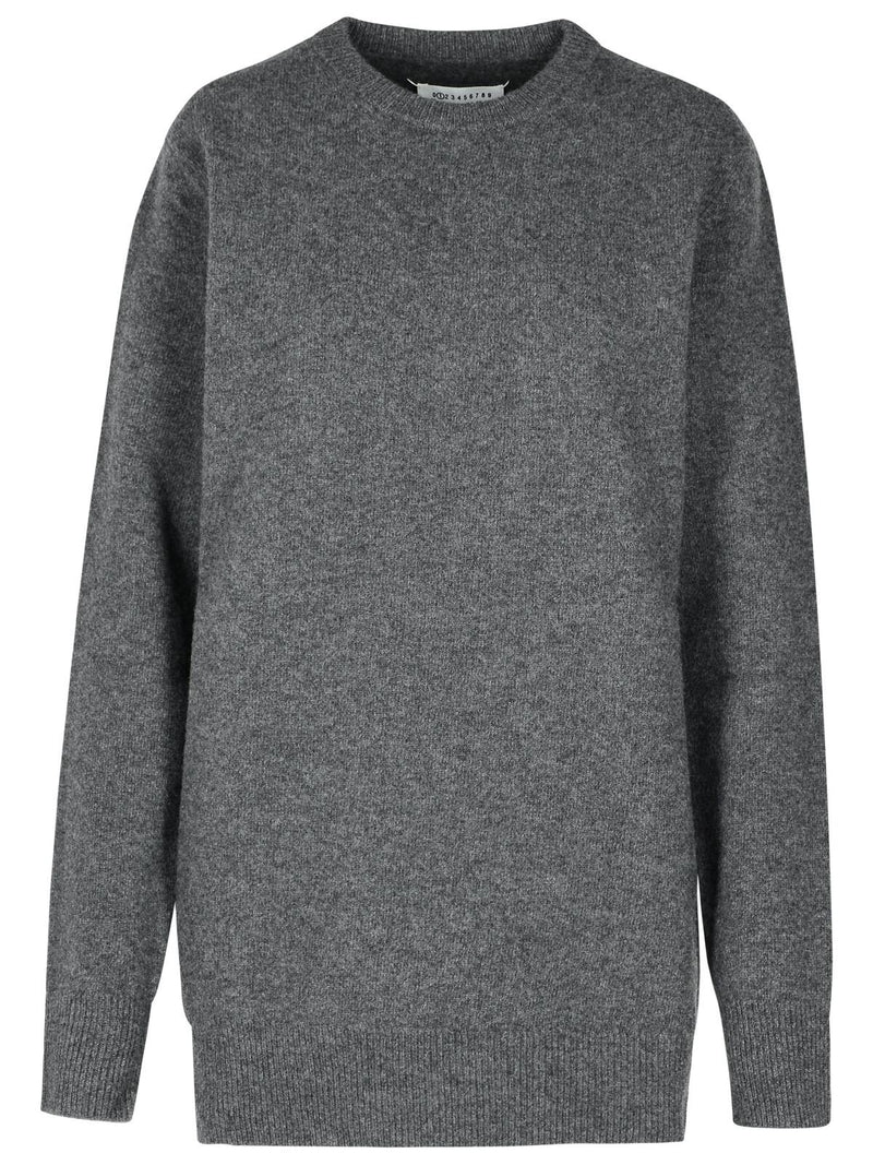 Maison Margiela Maison Margiela 'OVER' Grey Wool Sweater Women - World Class Fashion