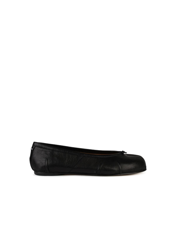 Maison Margiela 'tabi' Black Soft Leather Ballet Flats