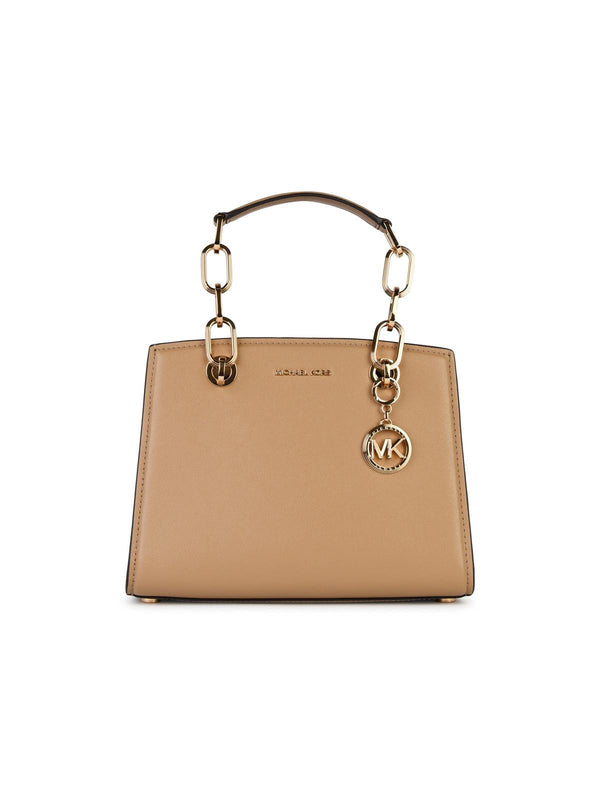 Michael Michael Kors 'cynthia' Small Beige Leather Bag