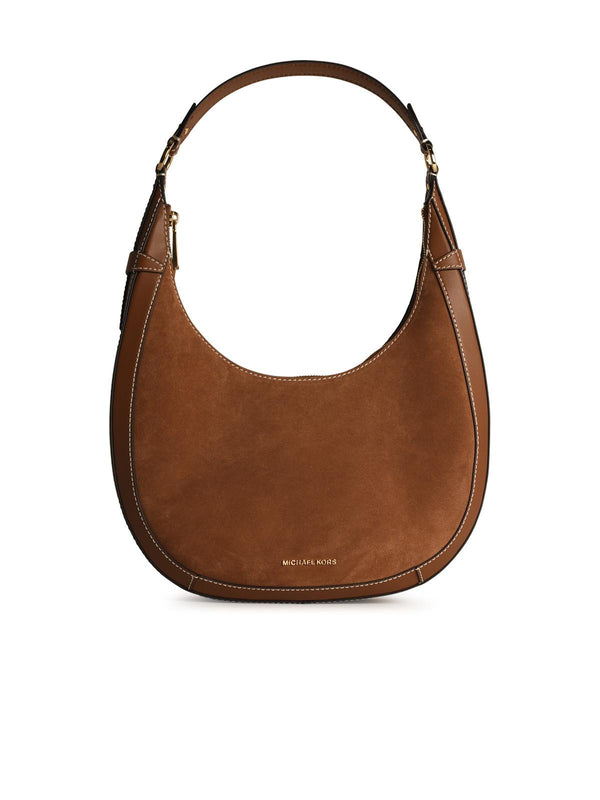 Michael Michael Kors 'preston' Brown Leather Shoulder Bag