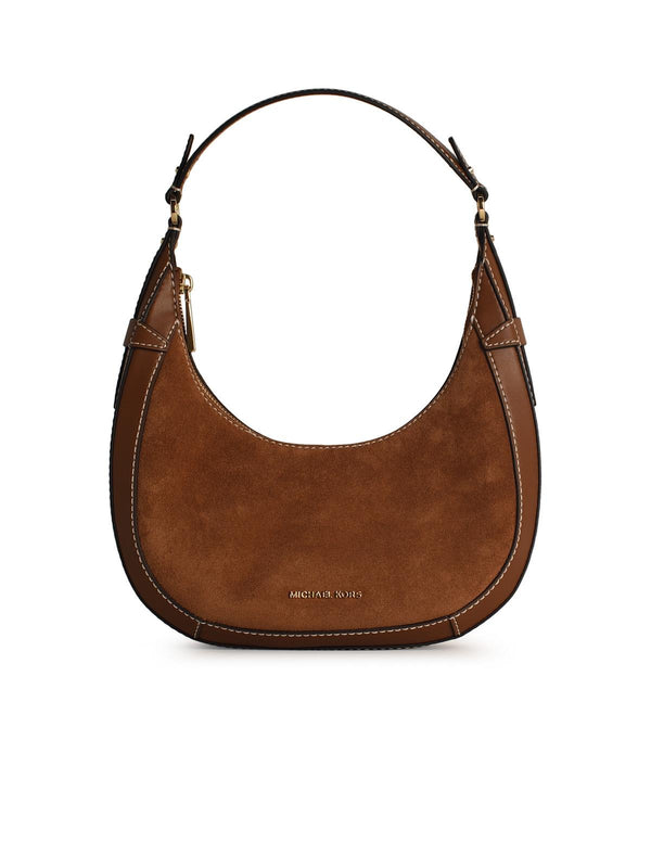 Michael Michael Kors 'preston' Brown Leather Shoulder Bag