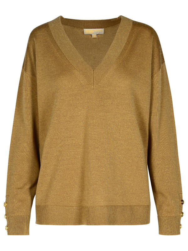 Michael Michael Kors Beige Merino Wool Sweater