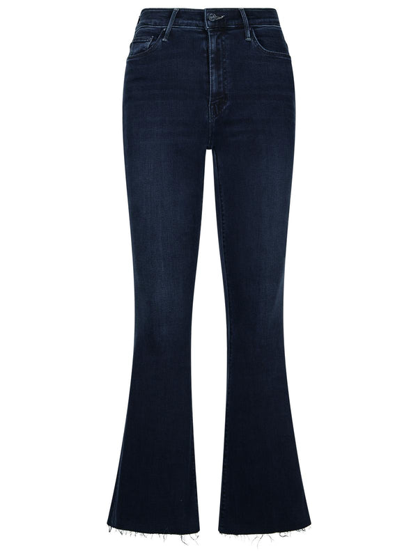 Mother 'weekender' Dark Blue Cotton Blend Jeans