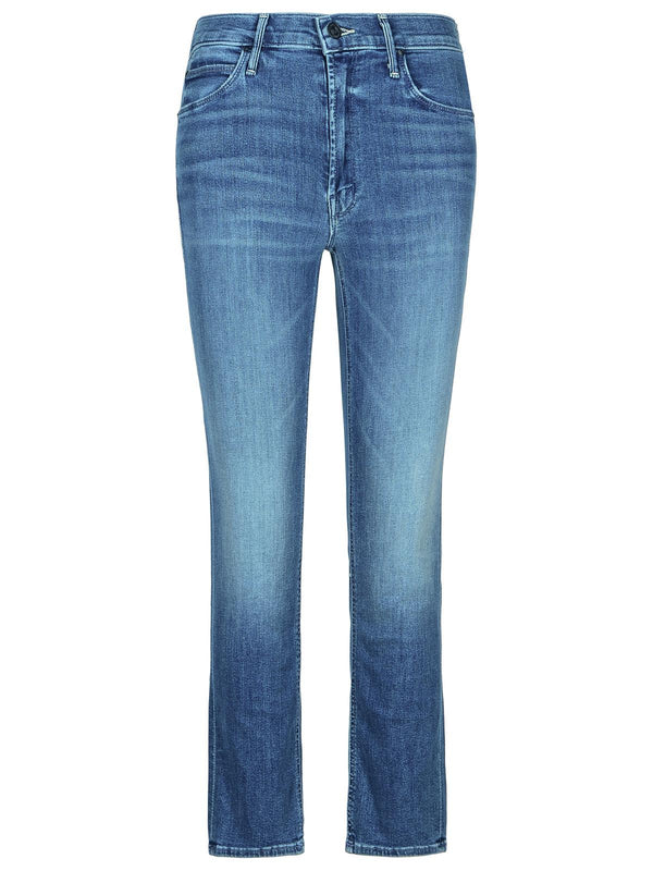 Mother 'mid Rise' Blue Cotton Blend Jeans