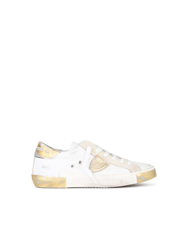 Philippe Model 'prsx' White Leather Blend Sneakers