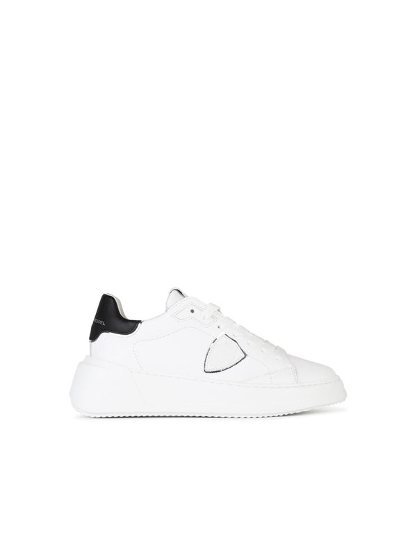 Philippe Model 'temple' White Leather Sneakers