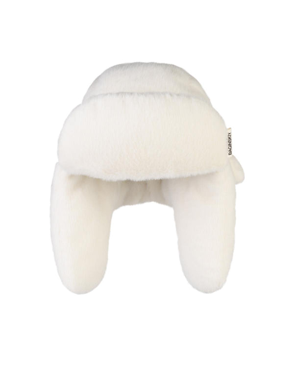 Ruslan Baginskiy 'aviator' White Polyester Beanie