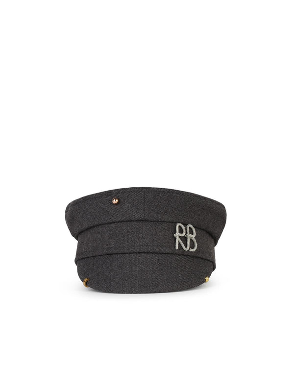 Ruslan Baginskiy 'baker Boy' Hat In Grey Cotton Blend