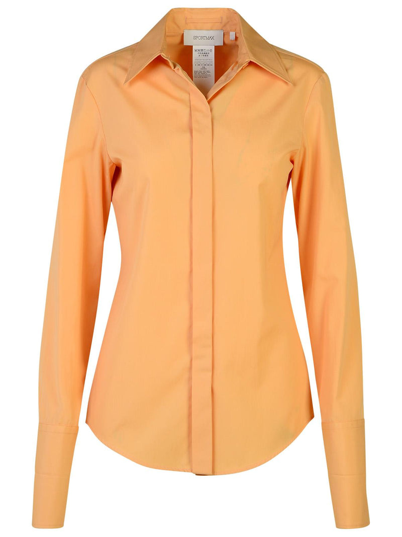 Sportmax Sportmax 'OSTE' Orange Cotton Shirt Women - World Class Fashion