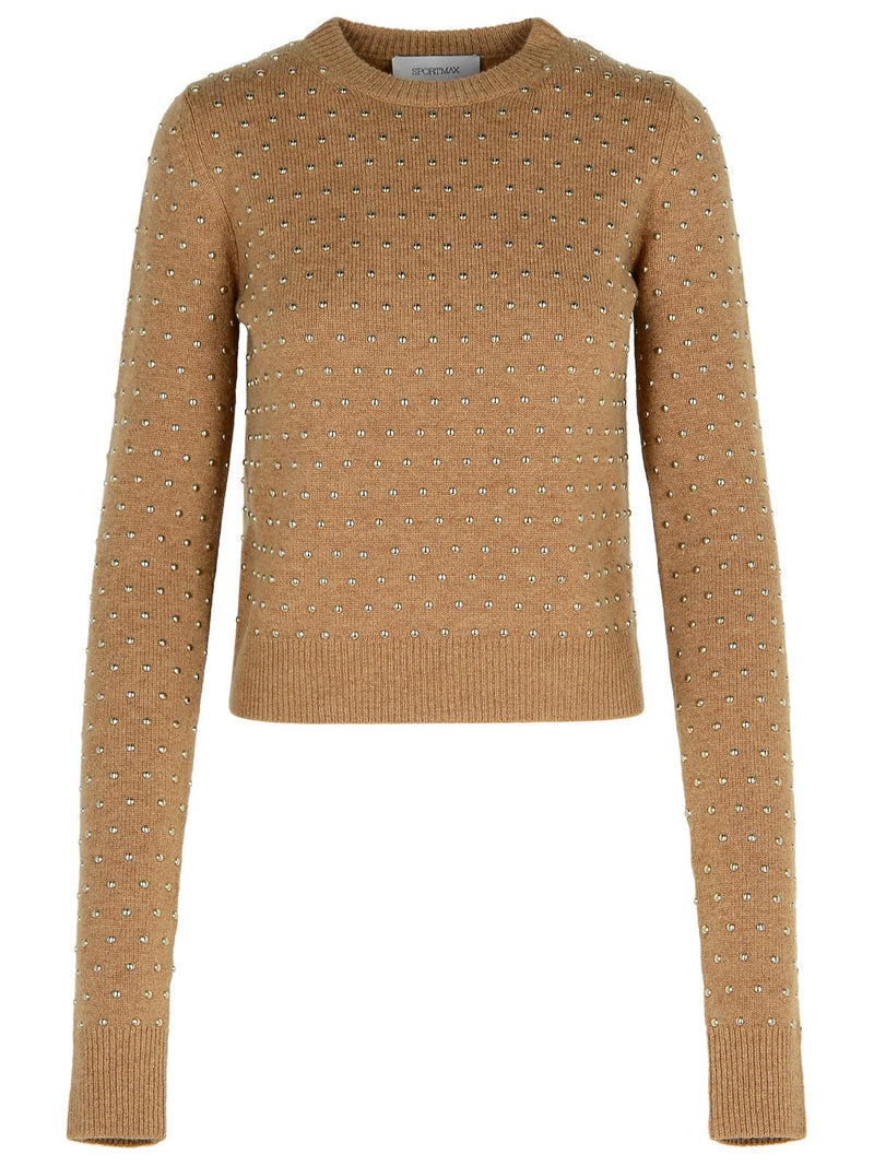 Sportmax Suéter de lana Sportmax Sierra color café - World Class Fashion
