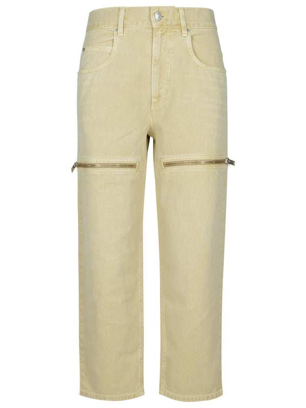 Isabel Marant Etoile 'salia' Beige Cotton Jeans