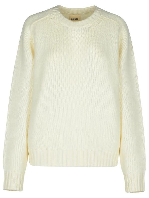 Khaite 'mae' Cream Cashmere Sweater