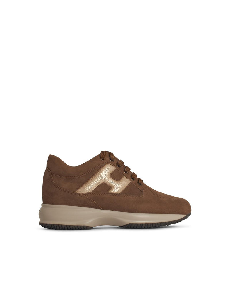 Hogan Zapatillas Hogan Interactive de ante marrón para mujer - World Class Fashion