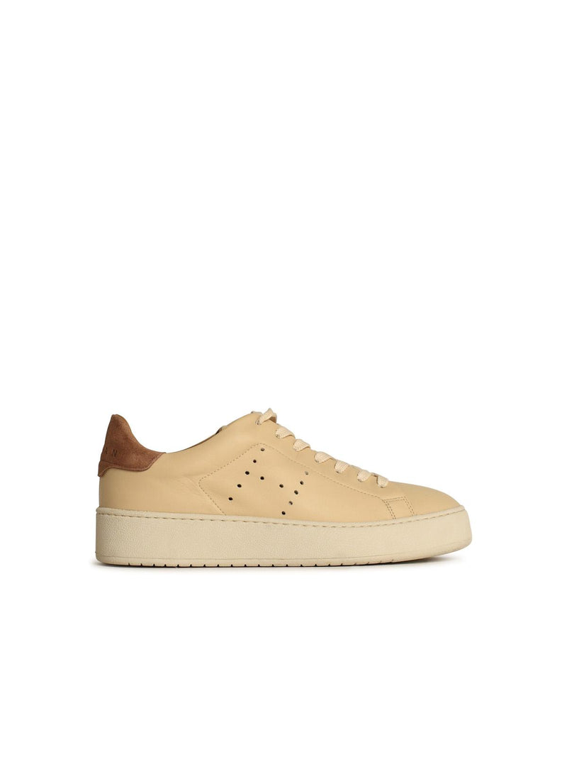 Hogan Zapatillas Hogan H672 de Piel Beige - World Class Fashion