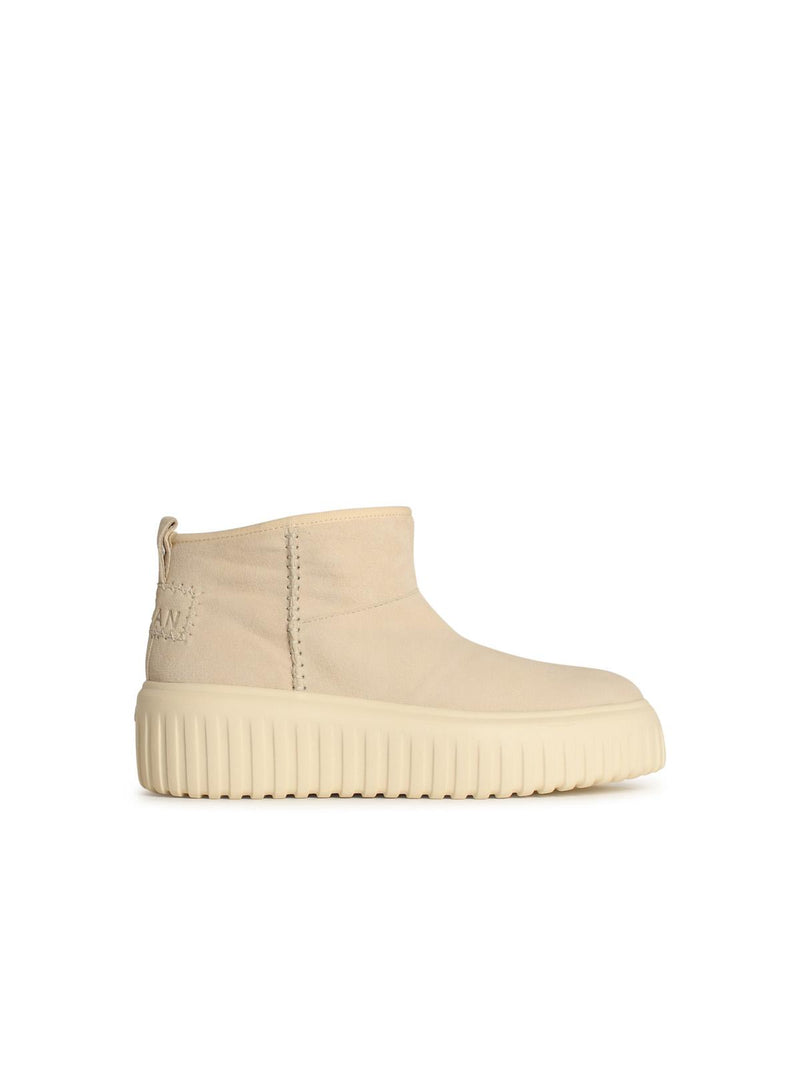 Hogan Botines Hogan H645 de cuero color crema para mujer - World Class Fashion