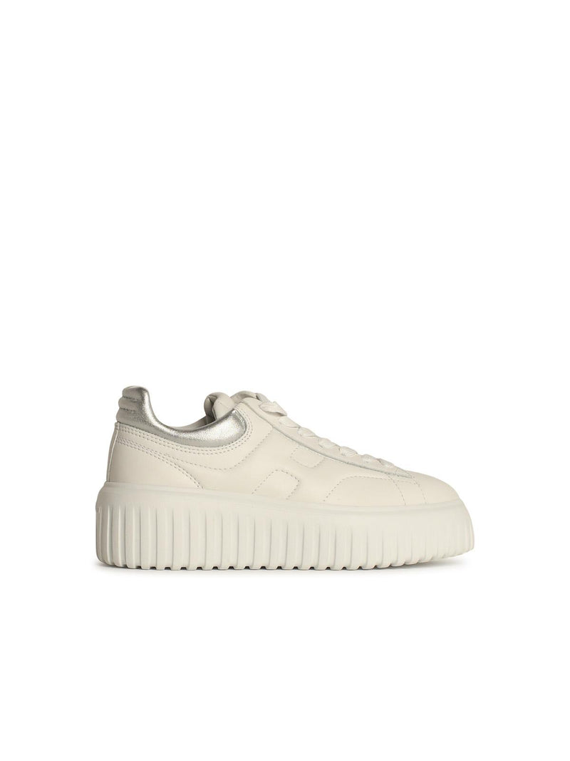 Hogan Zapatillas Hogan H-STRIPES de Piel Blanca para Mujer - World Class Fashion