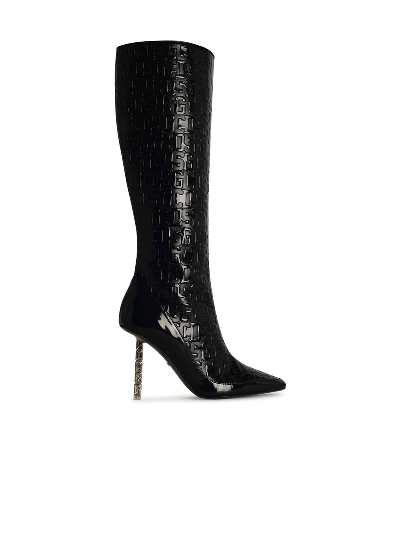 Gcds Botas Gcds de charol negras para mujer - World Class Fashion