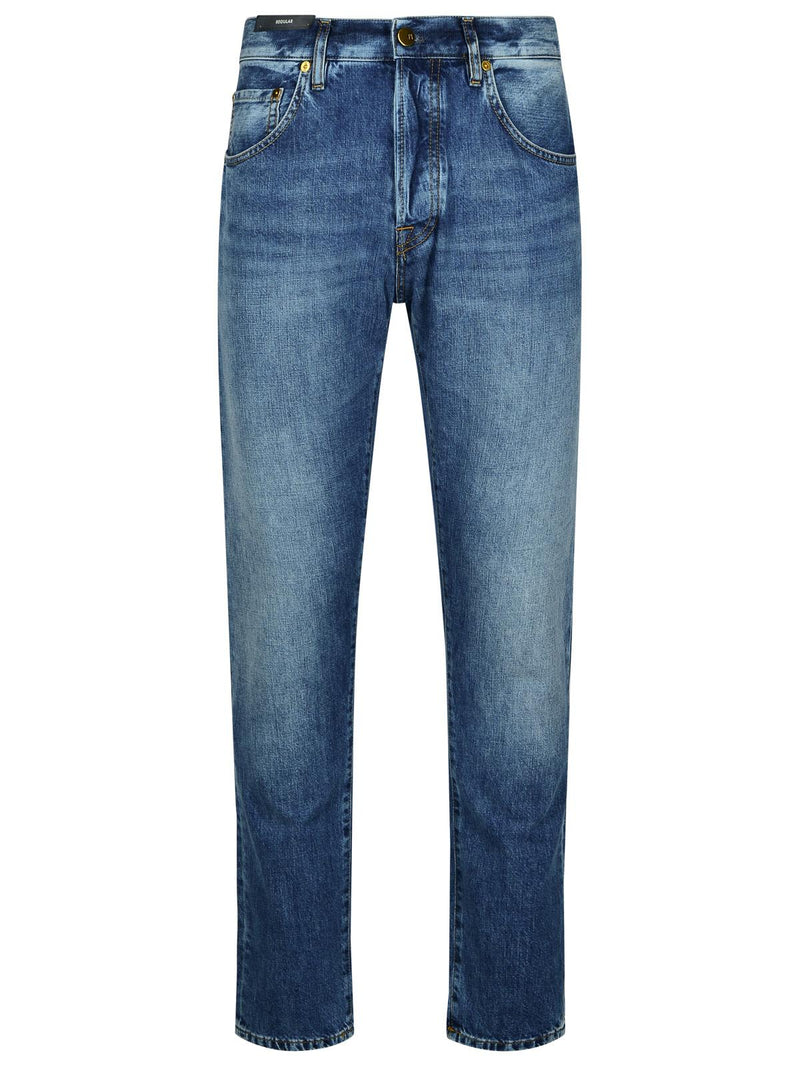 Pt05 Pt05 Light Blue Cotton Blend Jeans Men - World Class Fashion