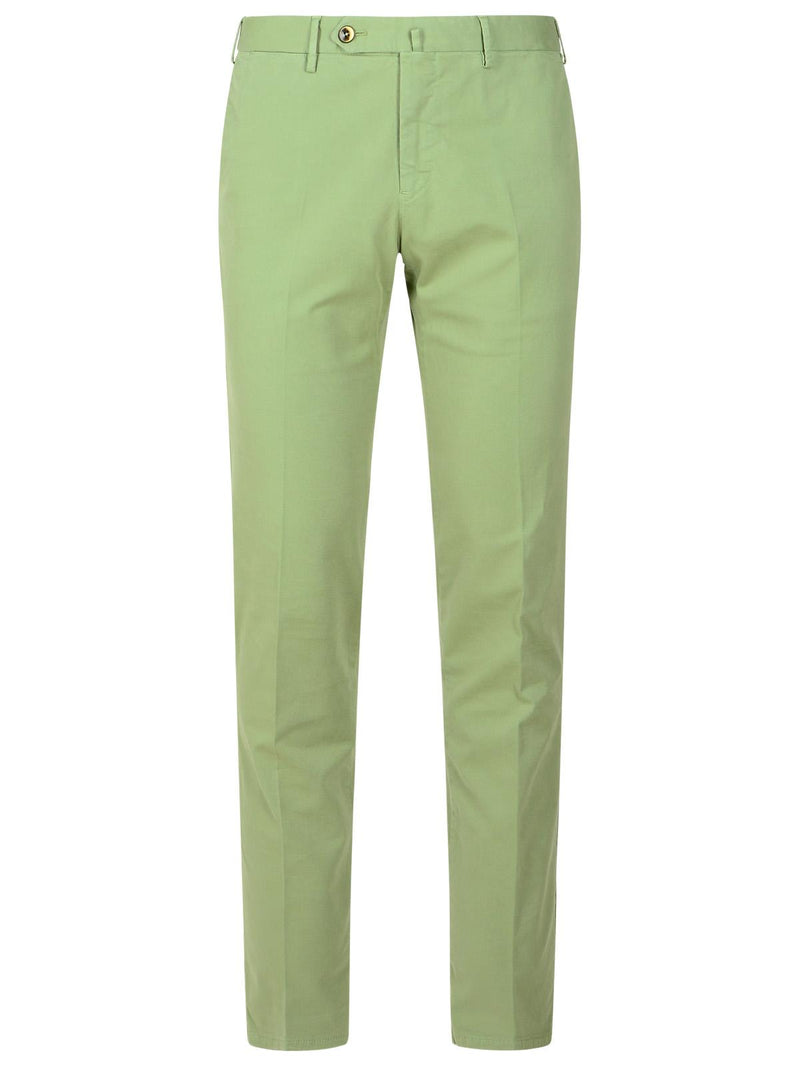 Pt01 Pt01 Slim Green Cotton Pants - World Class Fashion