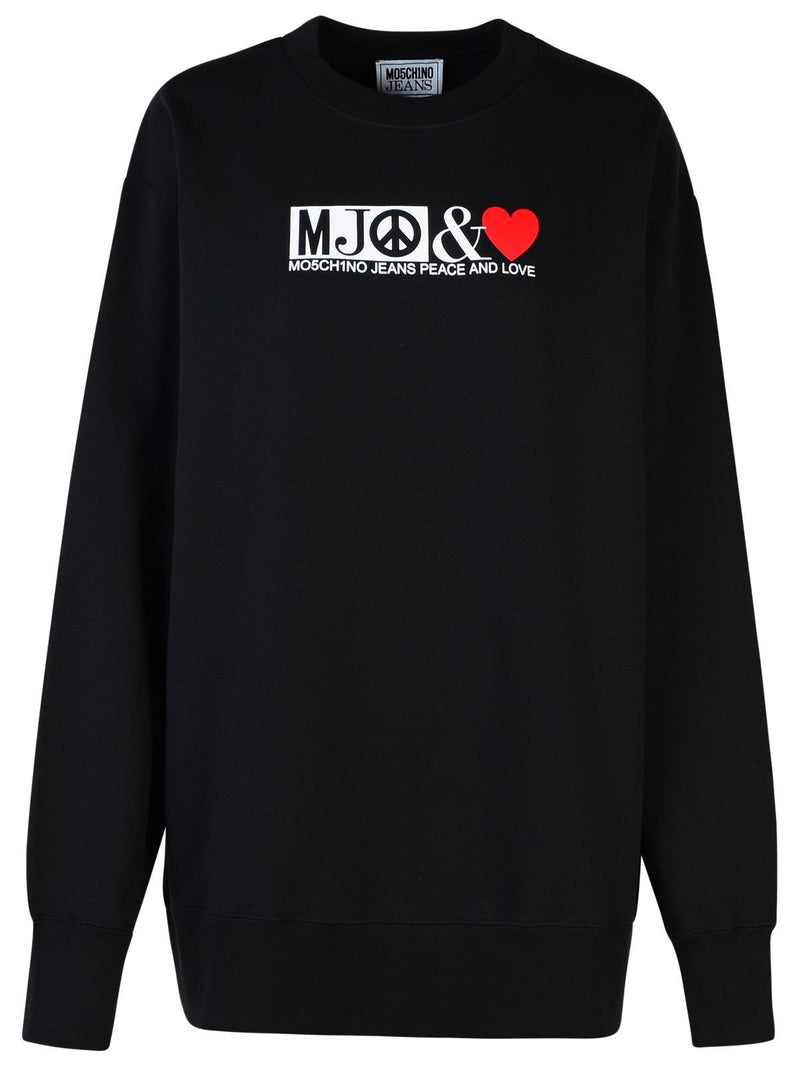 Moschino Jeans Sudadera de algodón Moschino Jeans para mujer, color negro - World Class Fashion