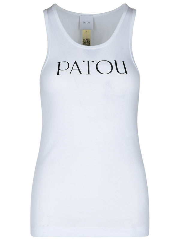 Patou White Cotton Tank Top