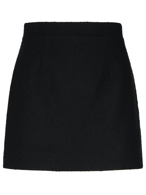 Patou Black Virgin Wool Blend Miniskirt