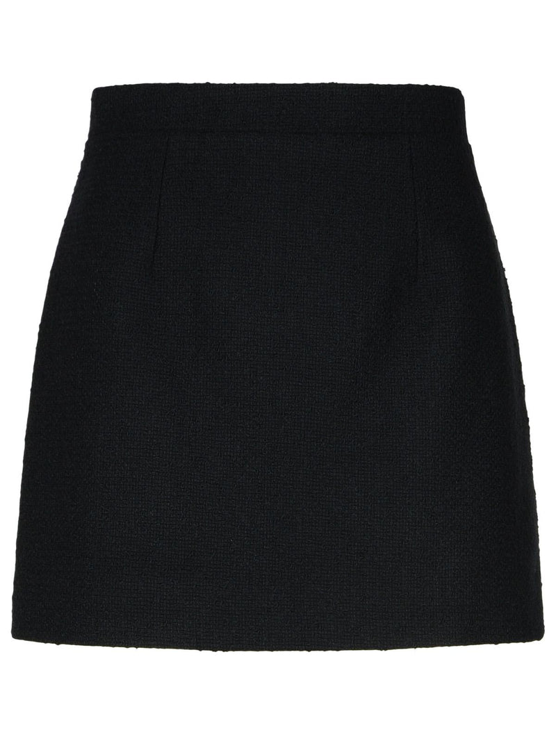 Patou Patou Virgin Wool Blend Miniskirt Black - World Class Fashion