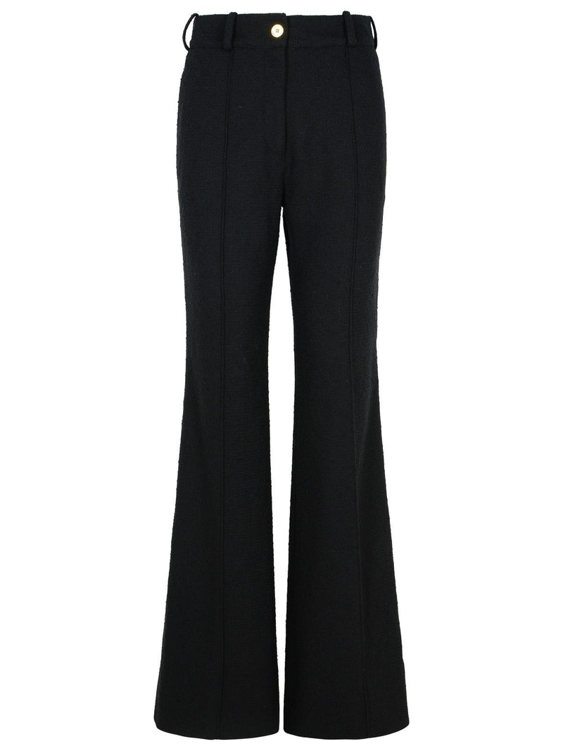 Patou Pantalones acampanados de mezcla de lana Patou negros para mujer - World Class Fashion
