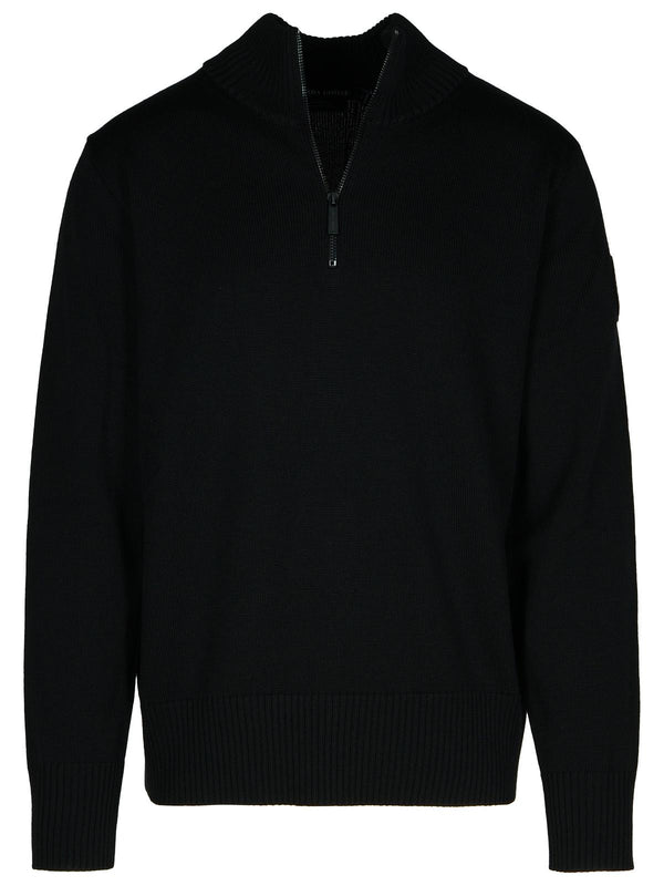 Canada Goose '1/4 Zip Rosseau' Black Wool Sweatshirt