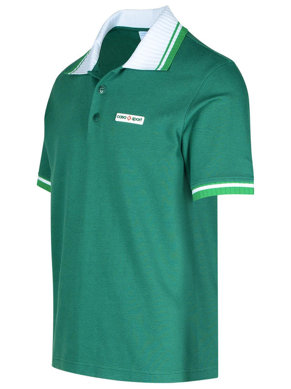 Casablanca Polo Shirt In Green Cotton