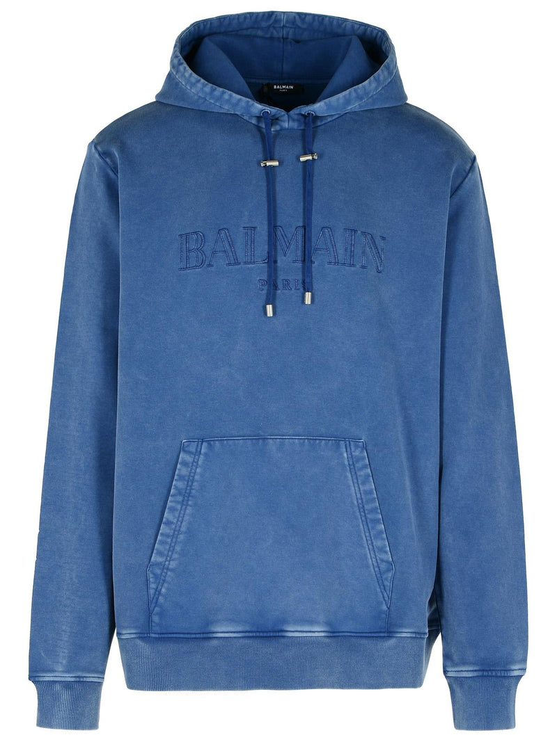 Balmain Balmain Cotton Sweatshirt Blue Men - World Class Fashion
