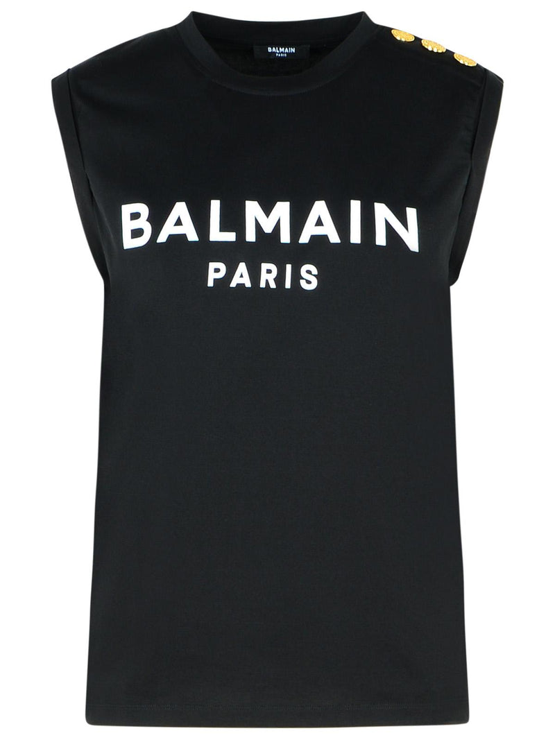 Balmain Balmain Cotton Tank Top Black Women - World Class Fashion