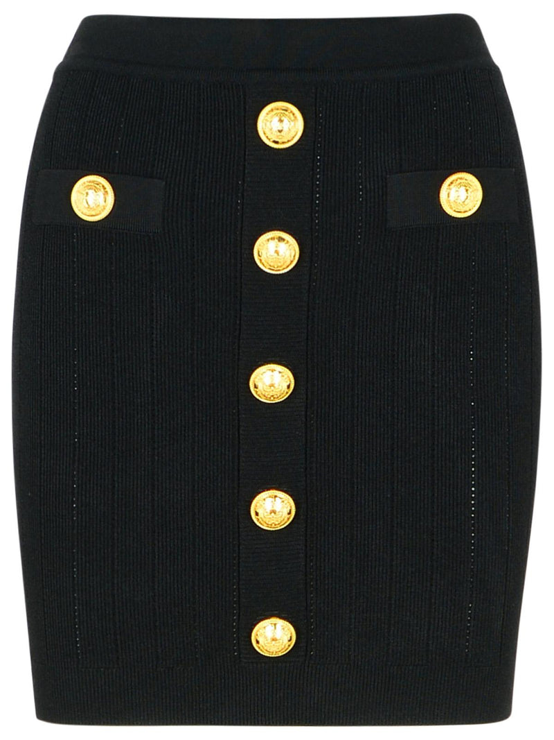 Balmain Balmain Viscose Blend Miniskirt Black Women - World Class Fashion