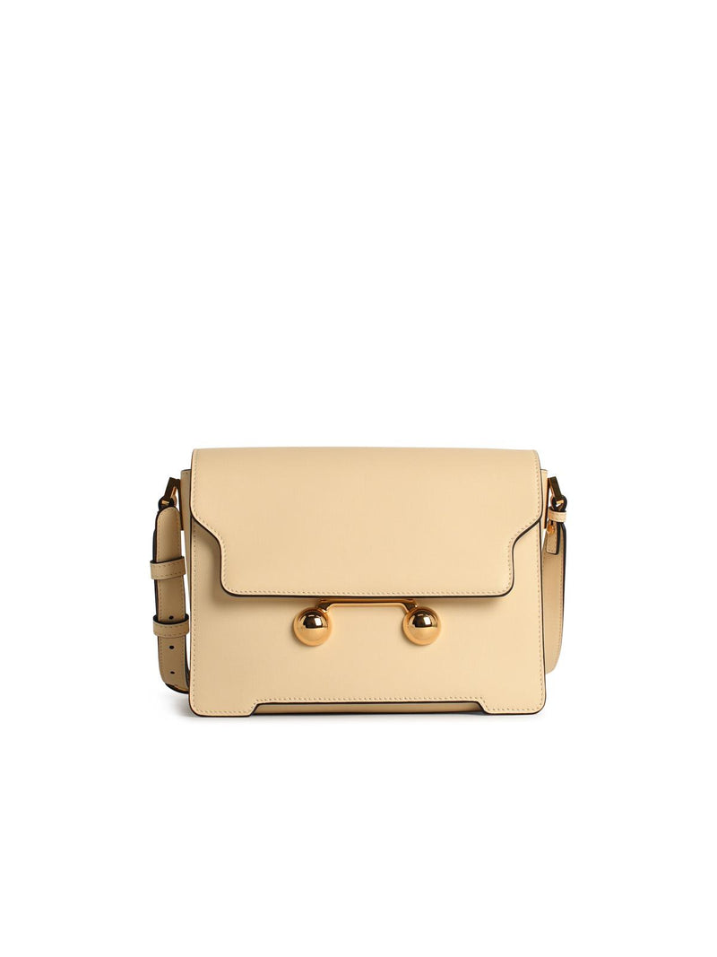 Marni Bandolera Marni NEW Trunk de piel color marfil - World Class Fashion