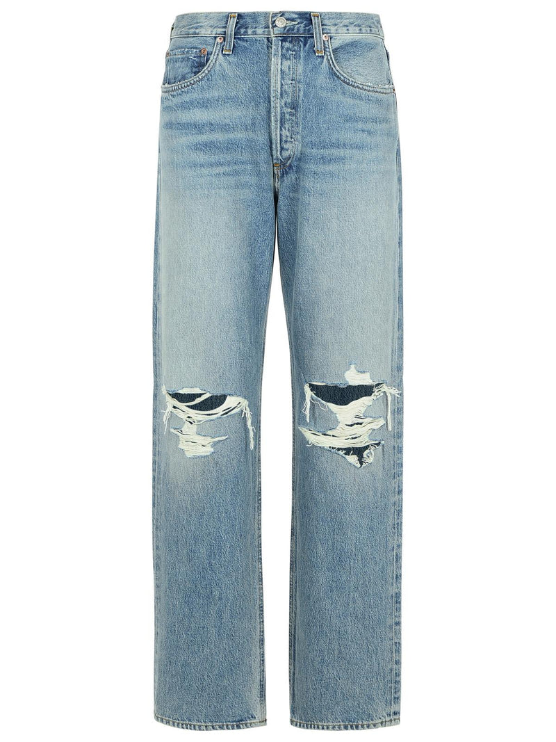 Agolde Agolde 'KELLY' Light Blue Denim Jeans - World Class Fashion