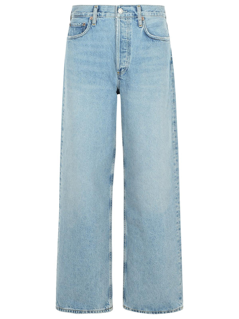Agolde Agolde SLUGGY Baggy Light Blue Denim Jeans - World Class Fashion