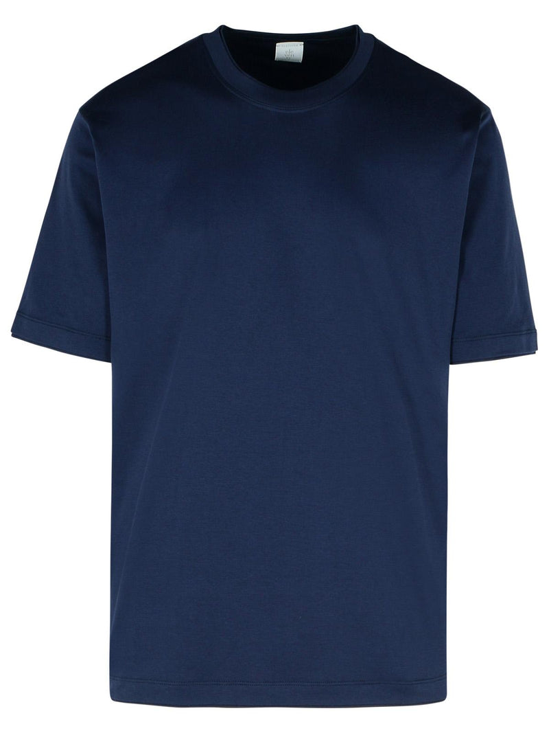 Eleventy Eleventy Blue Cotton-Modal Polo Shirt - World Class Fashion