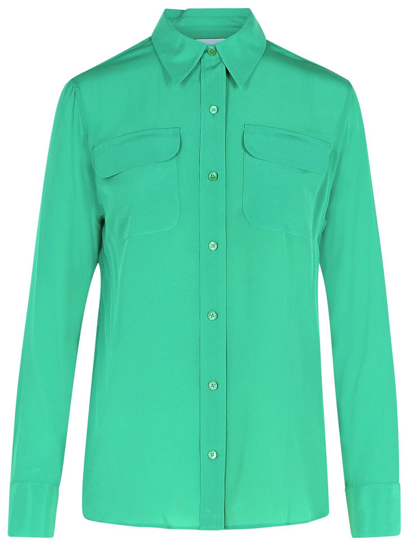 Equipment Equipment Silk Shirt Green Women - World Class Fashion