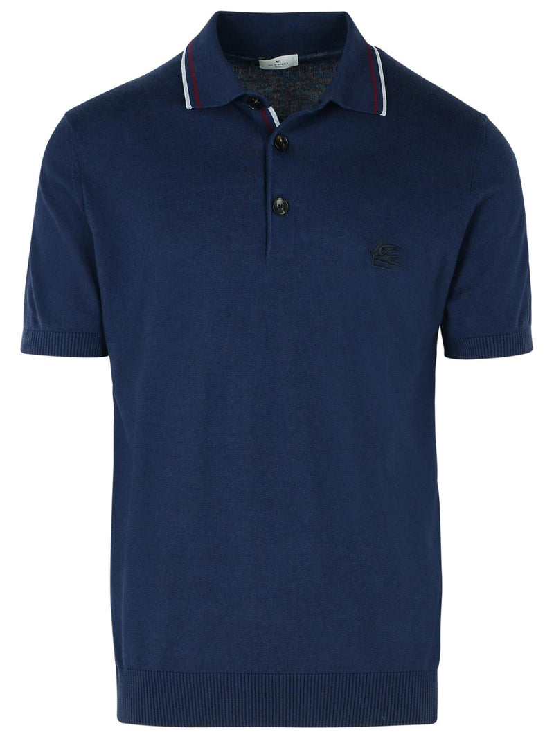Etro Etro Navy Cotton Polo Shirt Men - World Class Fashion