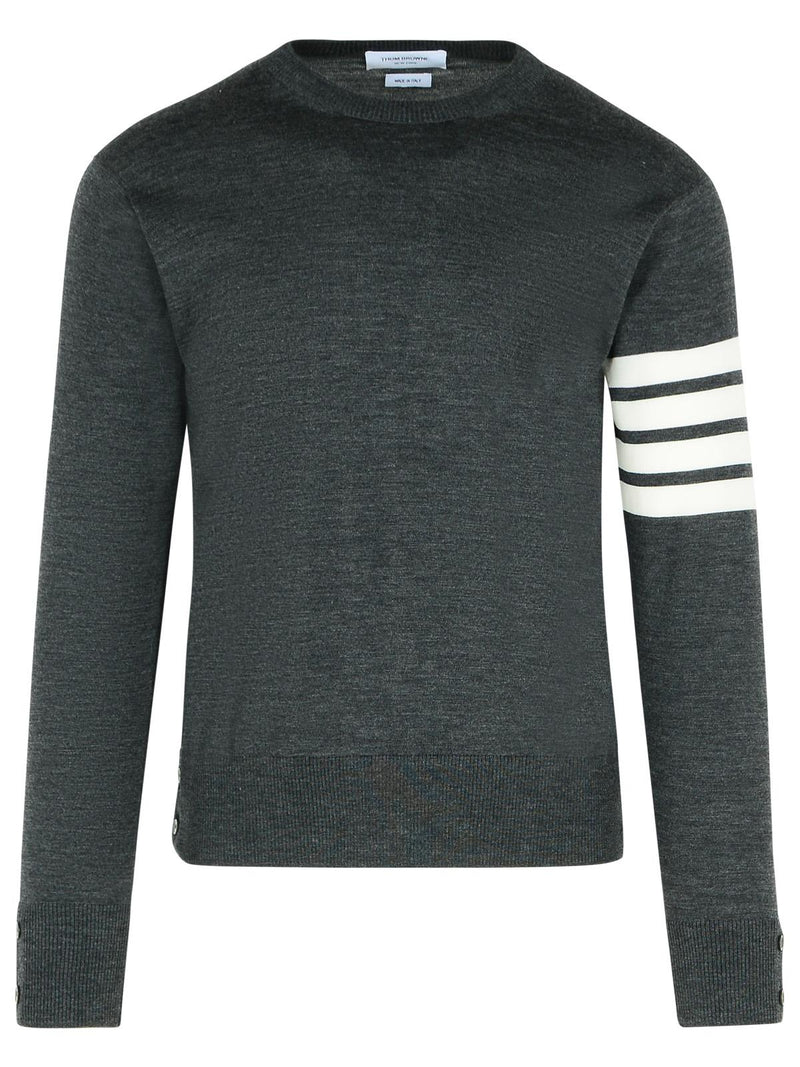 Thom Browne Thom Browne 4-BAR Grey Virgin Wool Sweater Men - World Class Fashion