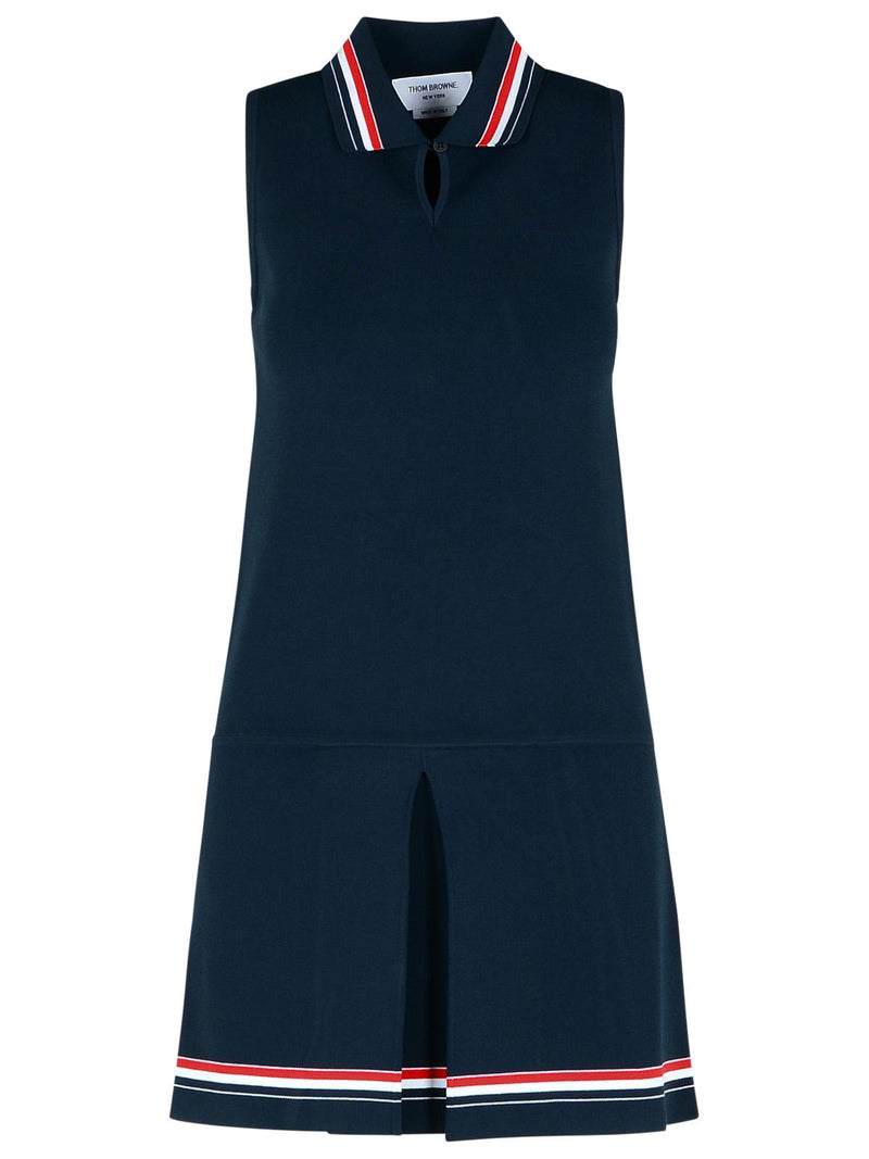 Thom Browne Vestido de tenis Thom Browne de mezcla de viscosa azul marino - World Class Fashion