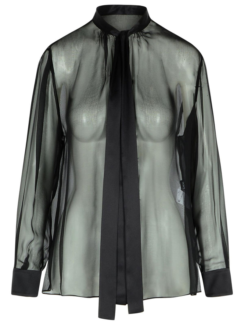 Dolce & Gabbana Dolce & Gabbana Black Silk Shirt Women - World Class Fashion