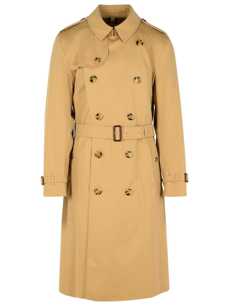 Burberry Burberry Kensington Beige Cotton Trench Coat - World Class Fashion
