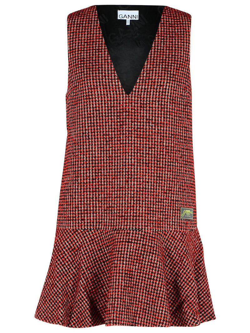 Ganni Ganni Wool Blend Dress Red Women - World Class Fashion