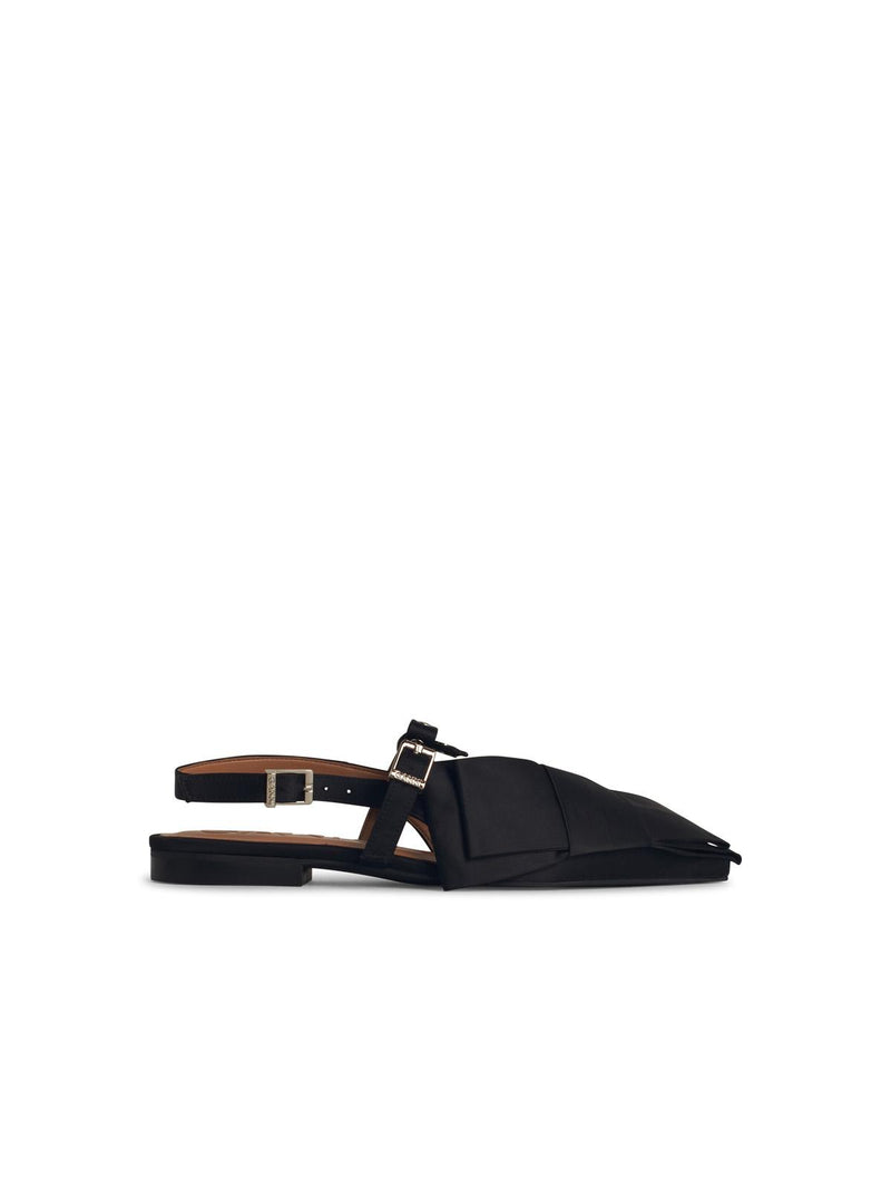 Ganni Manoletinas Negras Ganni BIG Bow para Mujer - World Class Fashion
