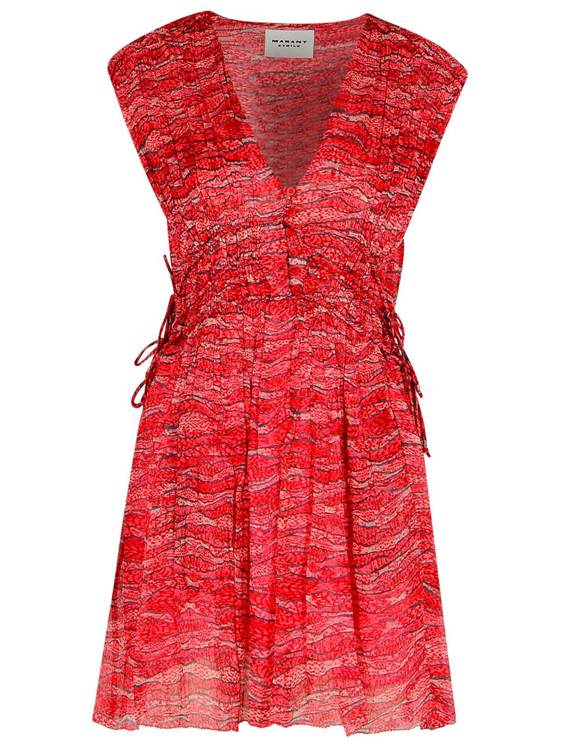 Isabel Marant Etoile Isabel Marant Etoile ANAWA Red Viscose Dress - World Class Fashion