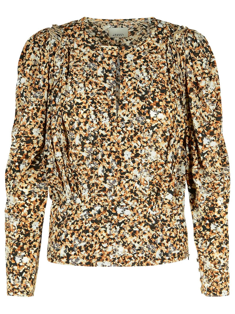 Isabel Marant Isabel Marant ZAGRA Beige Silk Blouse - World Class Fashion